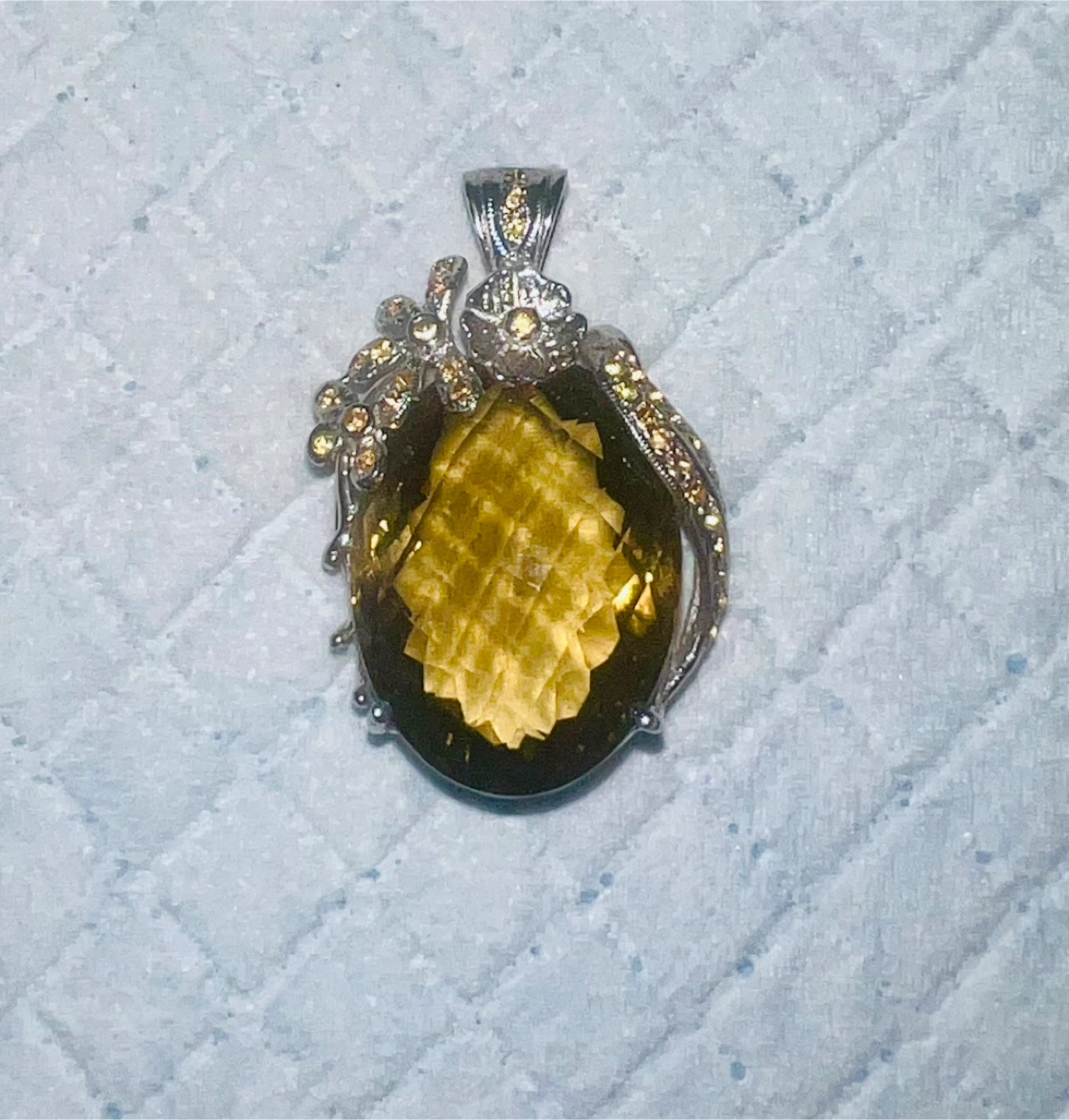 Large Amber Statement Pendant – Vintage Style - photo 2