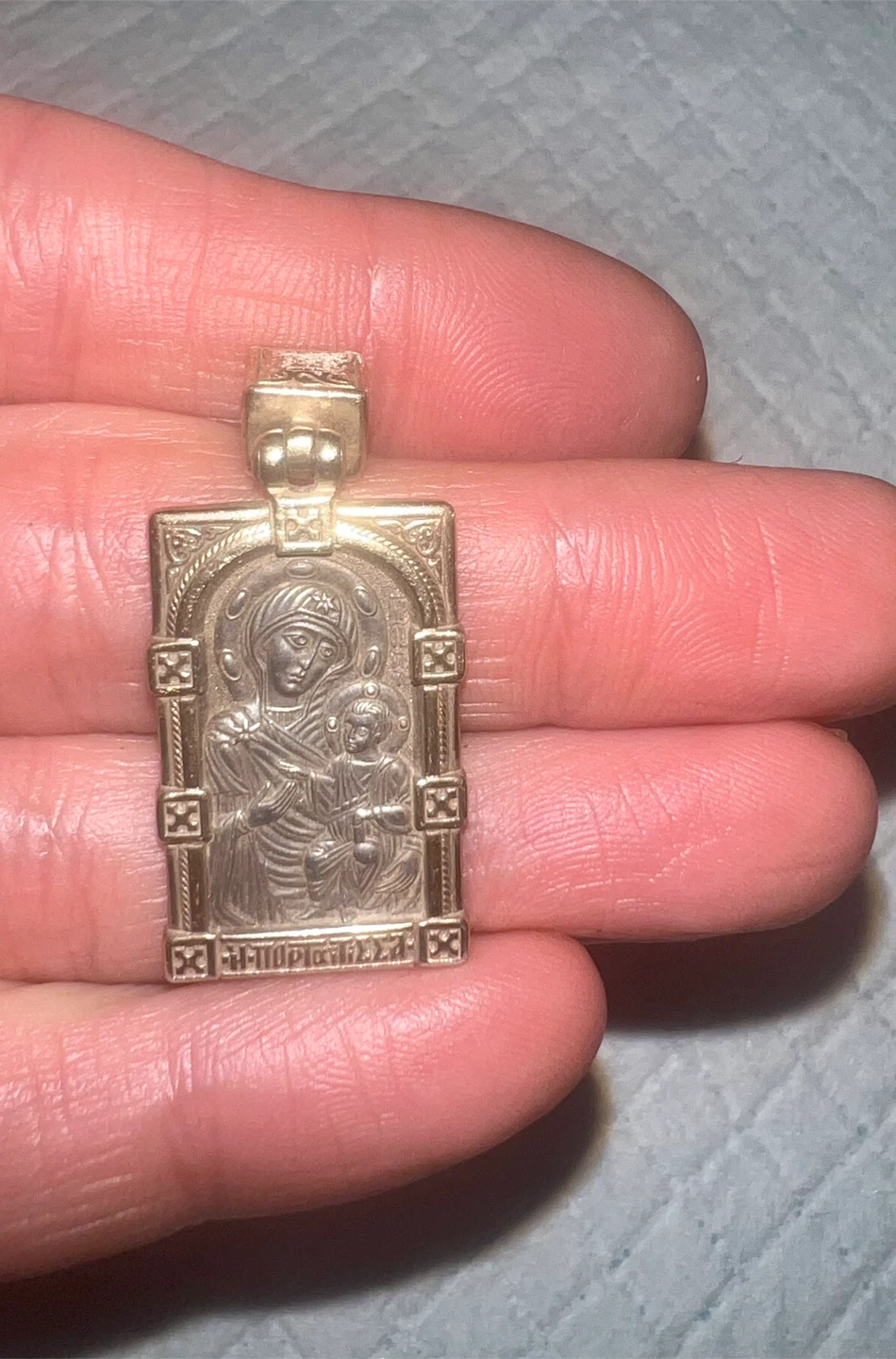 Orthodox Icon Pendant – Mother & Child - photo 3