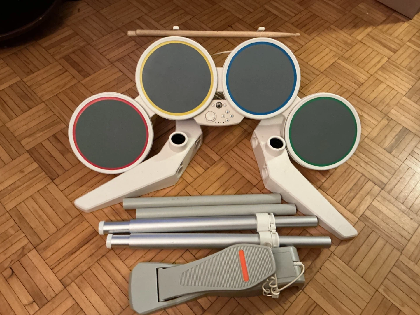 Wii Rock Band Drum Set with Pedal and Sticks