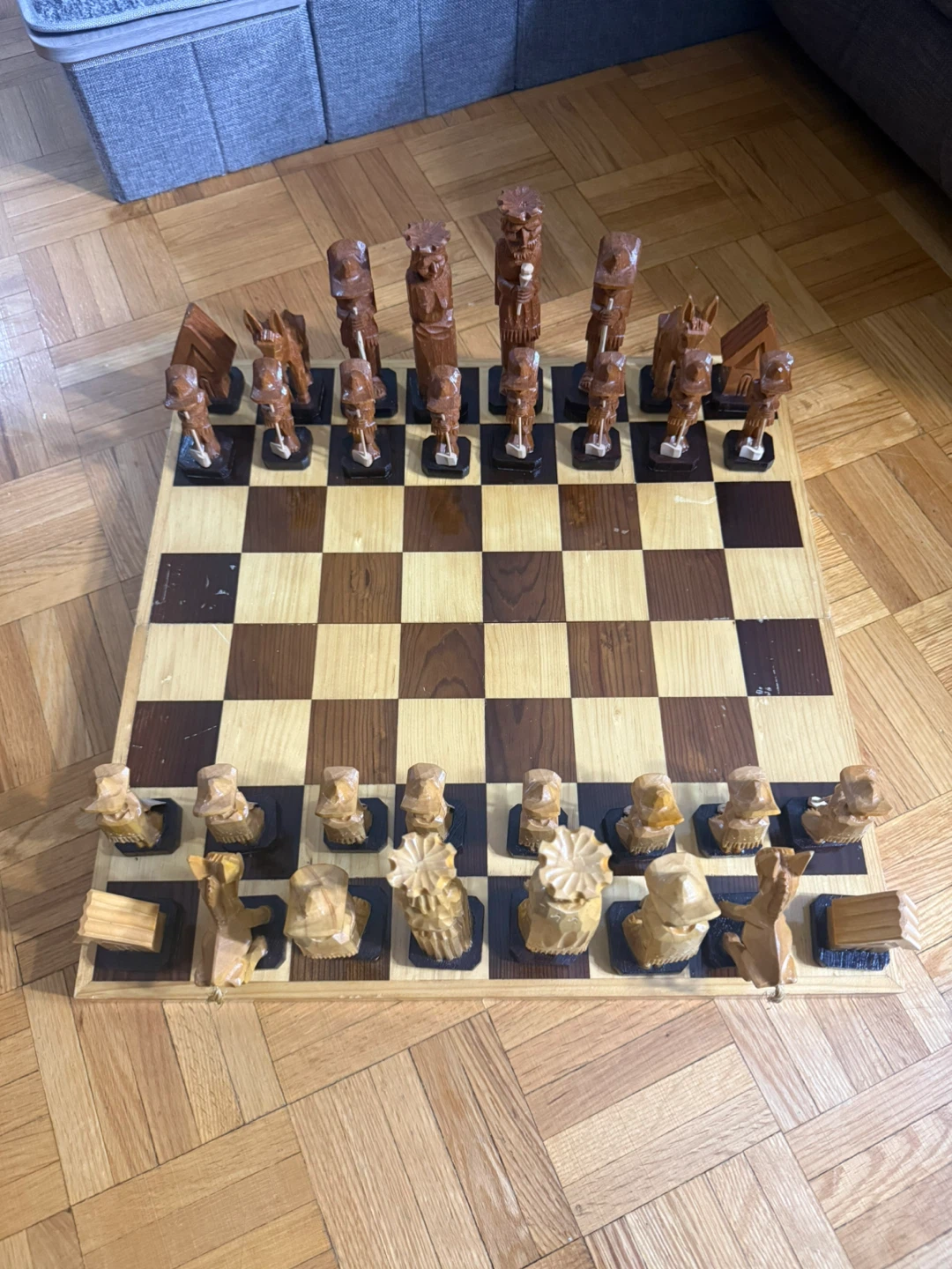 Hand Carved Wooden Chess Set