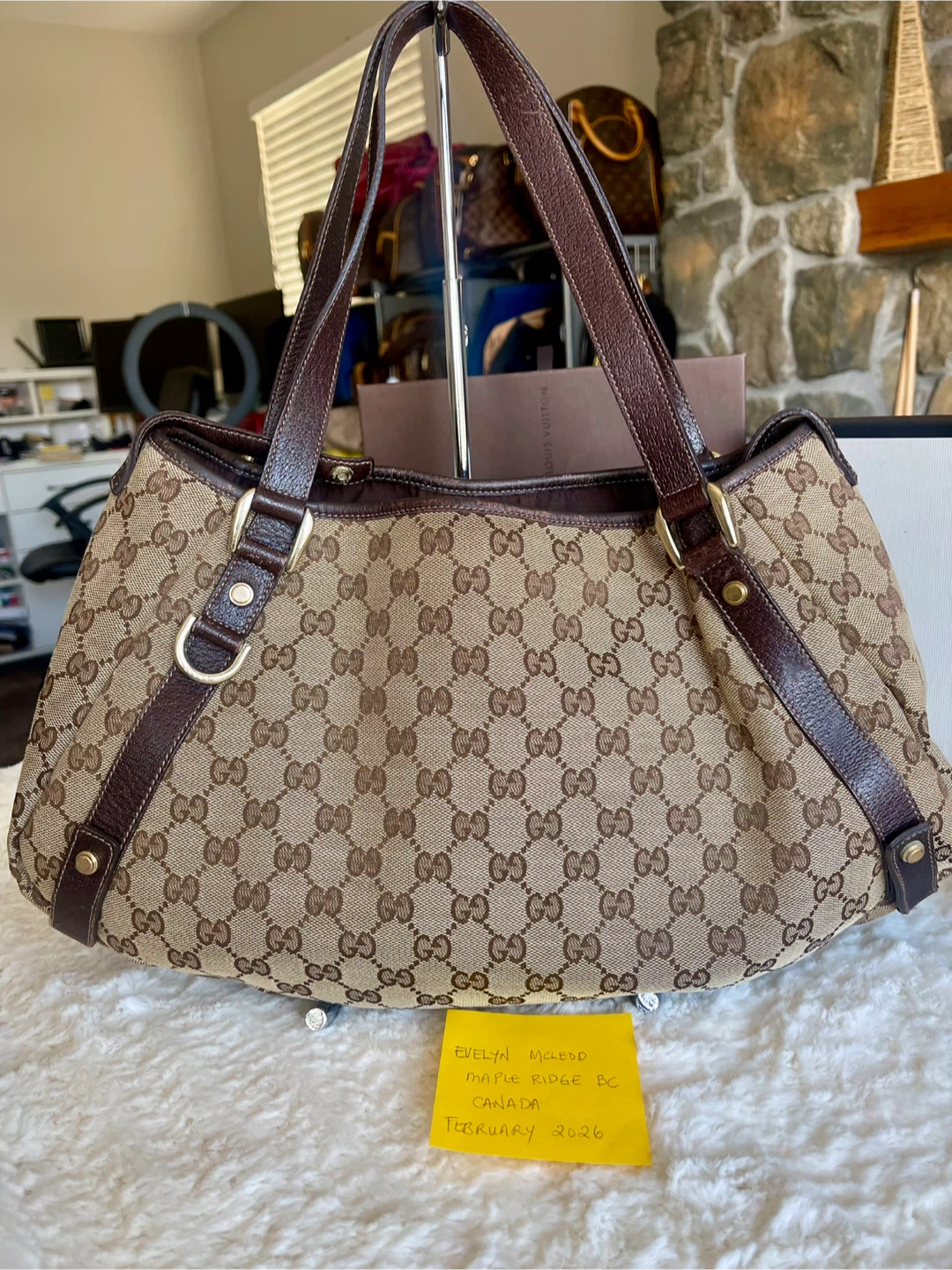 Gucci Monogram Canvas Shoulder Bag