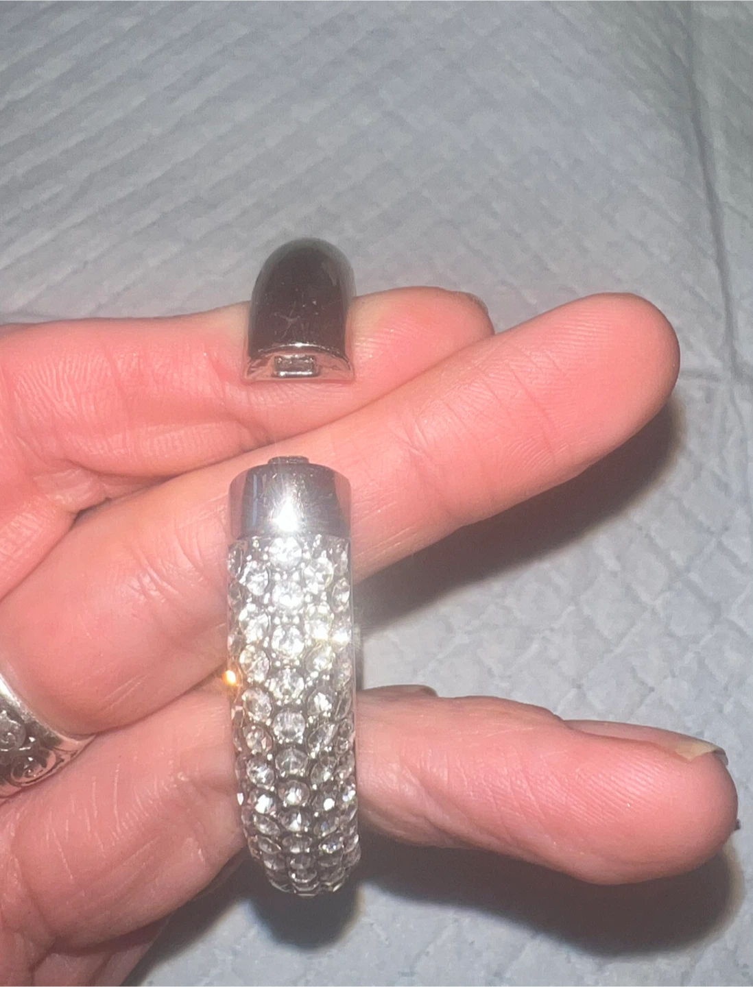 Reversible Crystal Pavé Bangle Bracelet - photo 3