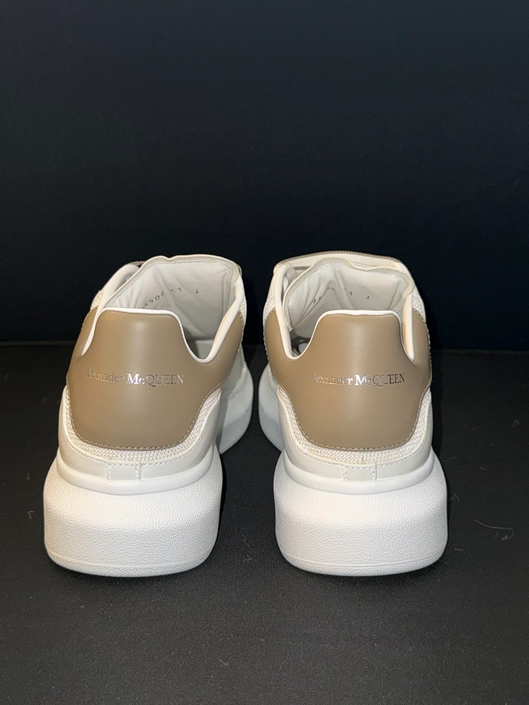 Alexander McQueen Oversized Sneakers - White/Tan - photo 3