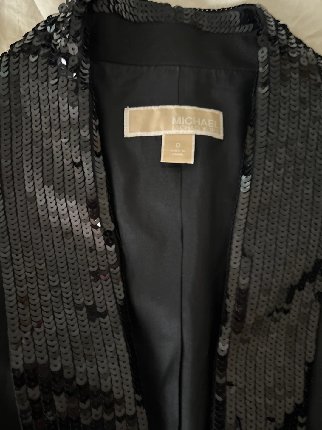 MICHAEL Michael Kors Black Sequin Lapel Blazer - photo 2