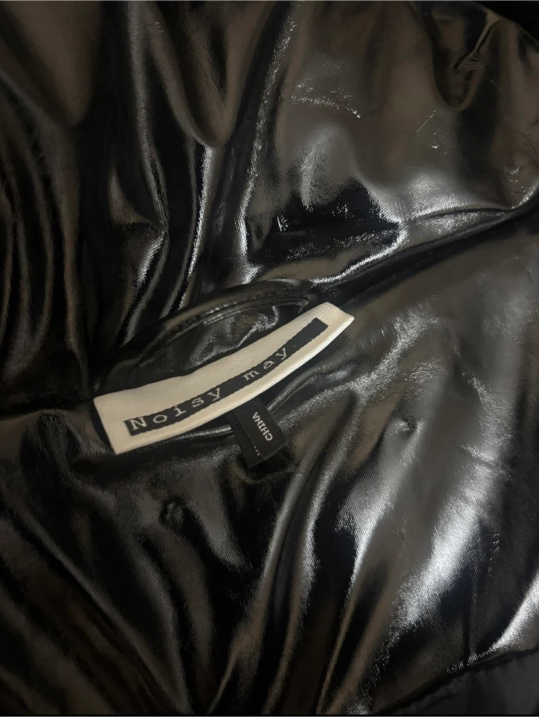 Noisy May Black Shiny Puffer Hooded Jacket - photo 5