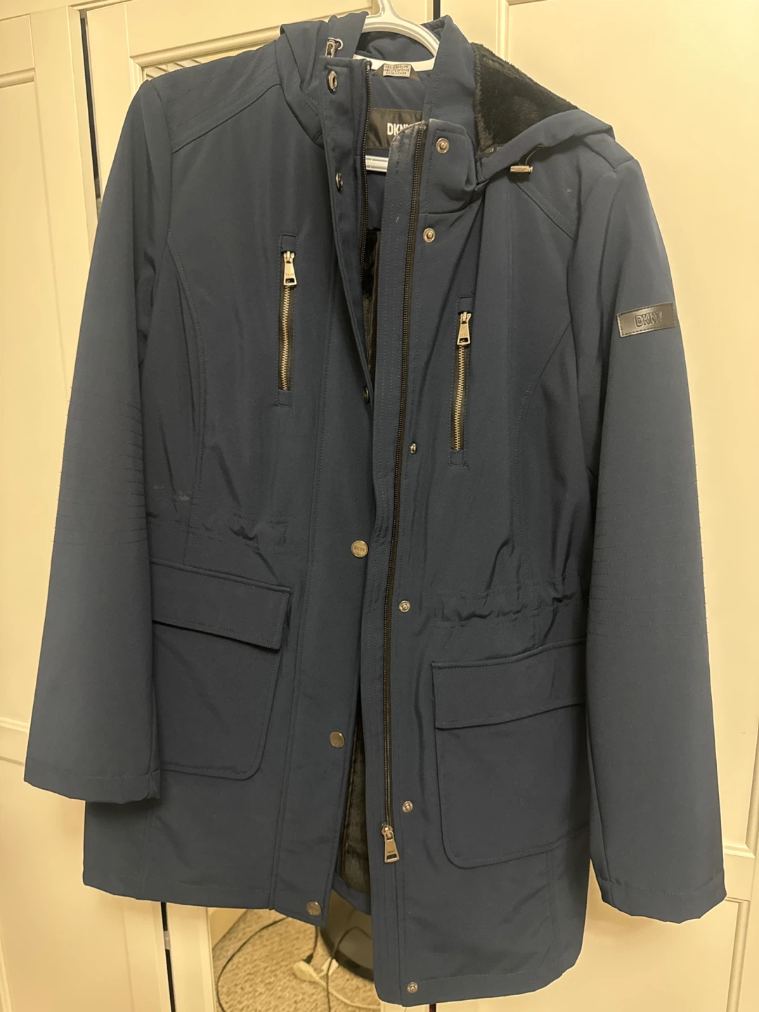 DKNY Navy Blue Parka Jacket