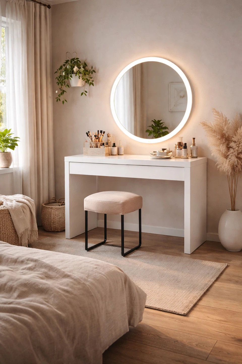White ikea Malm Dressing Table with Drawer - photo 4