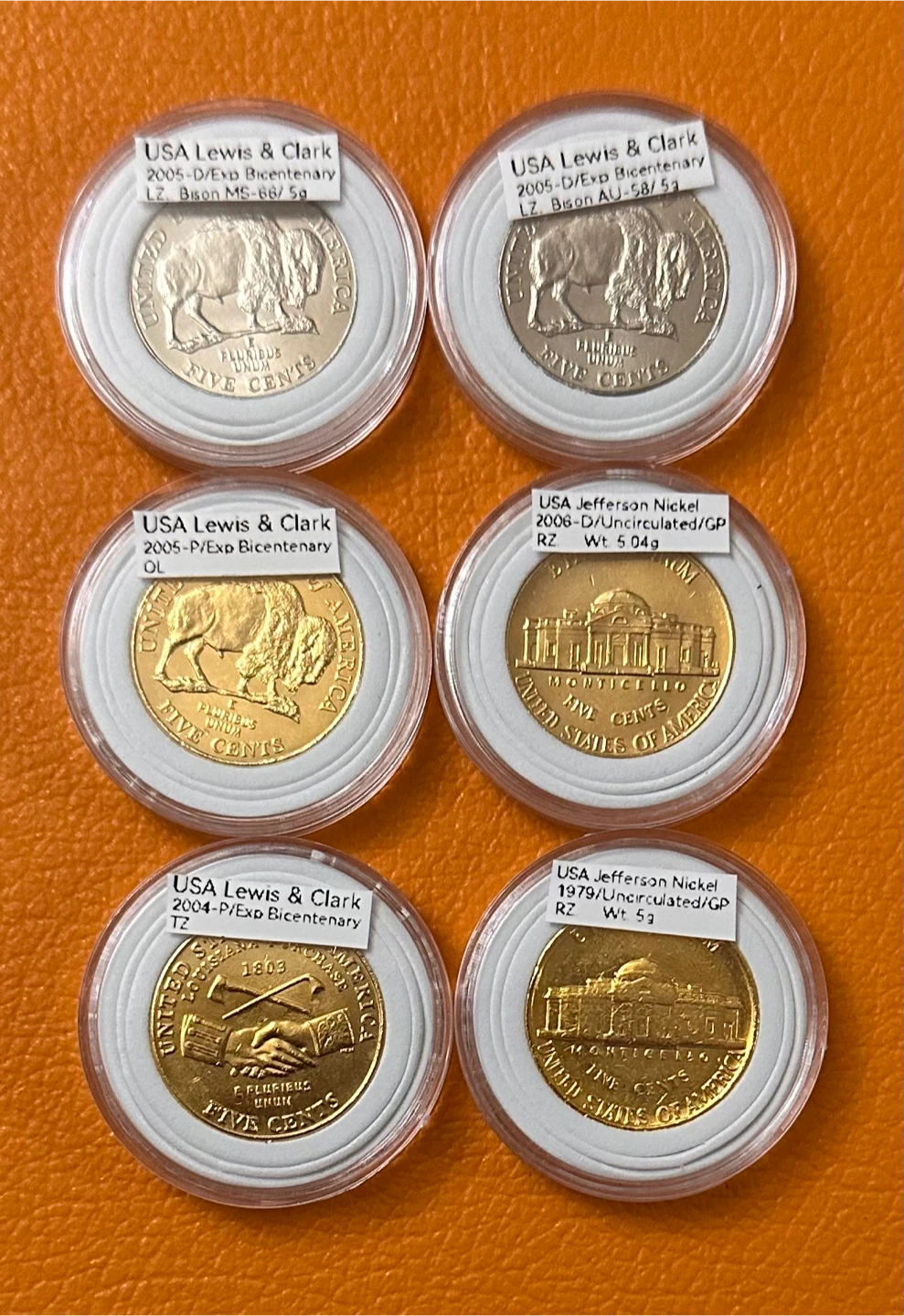 USA RARE BU 2005-D Bicentenary 5 Cent Coins - photo 2