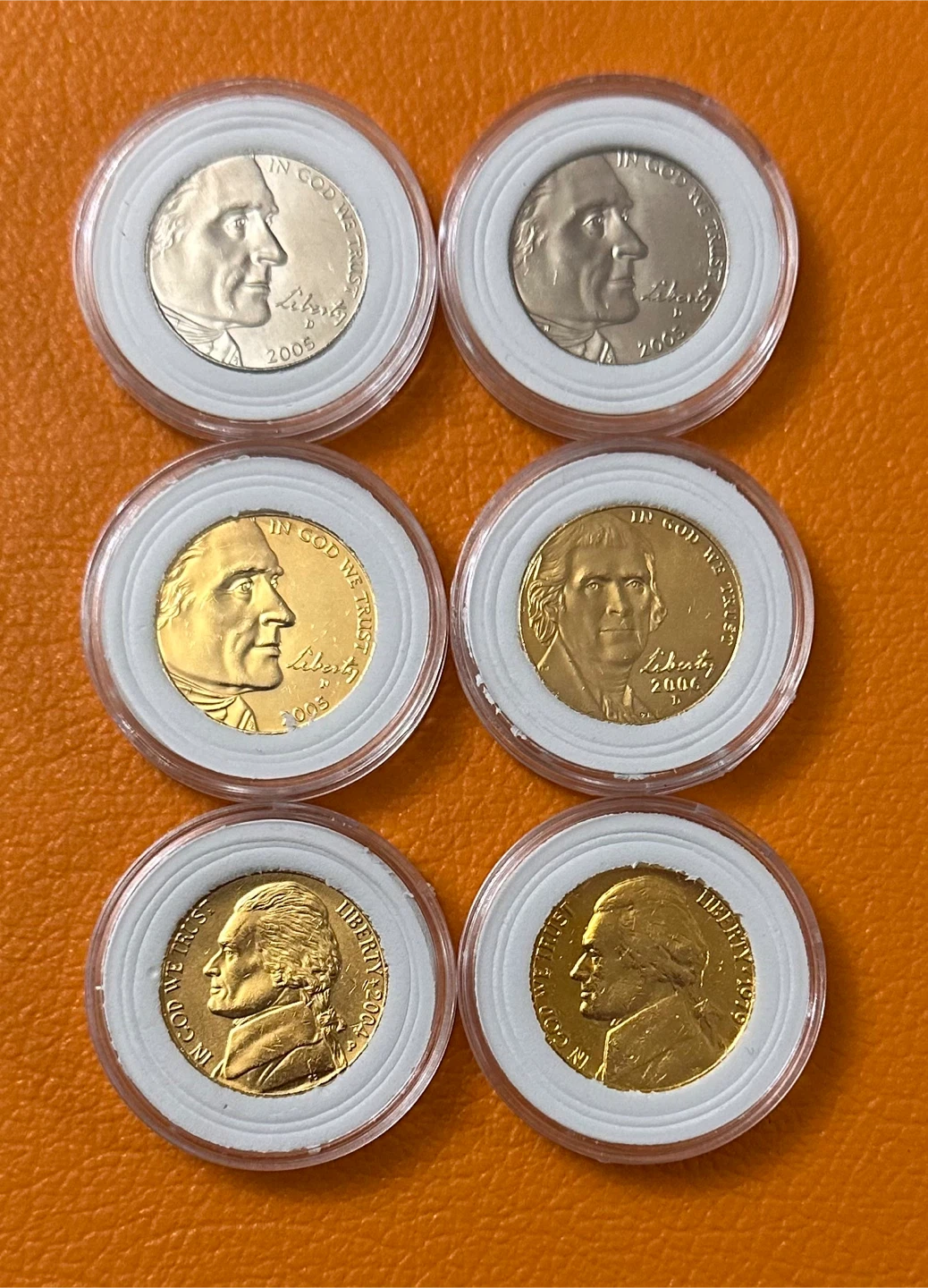 USA RARE BU 2005-D Bicentenary 5 Cent Coins