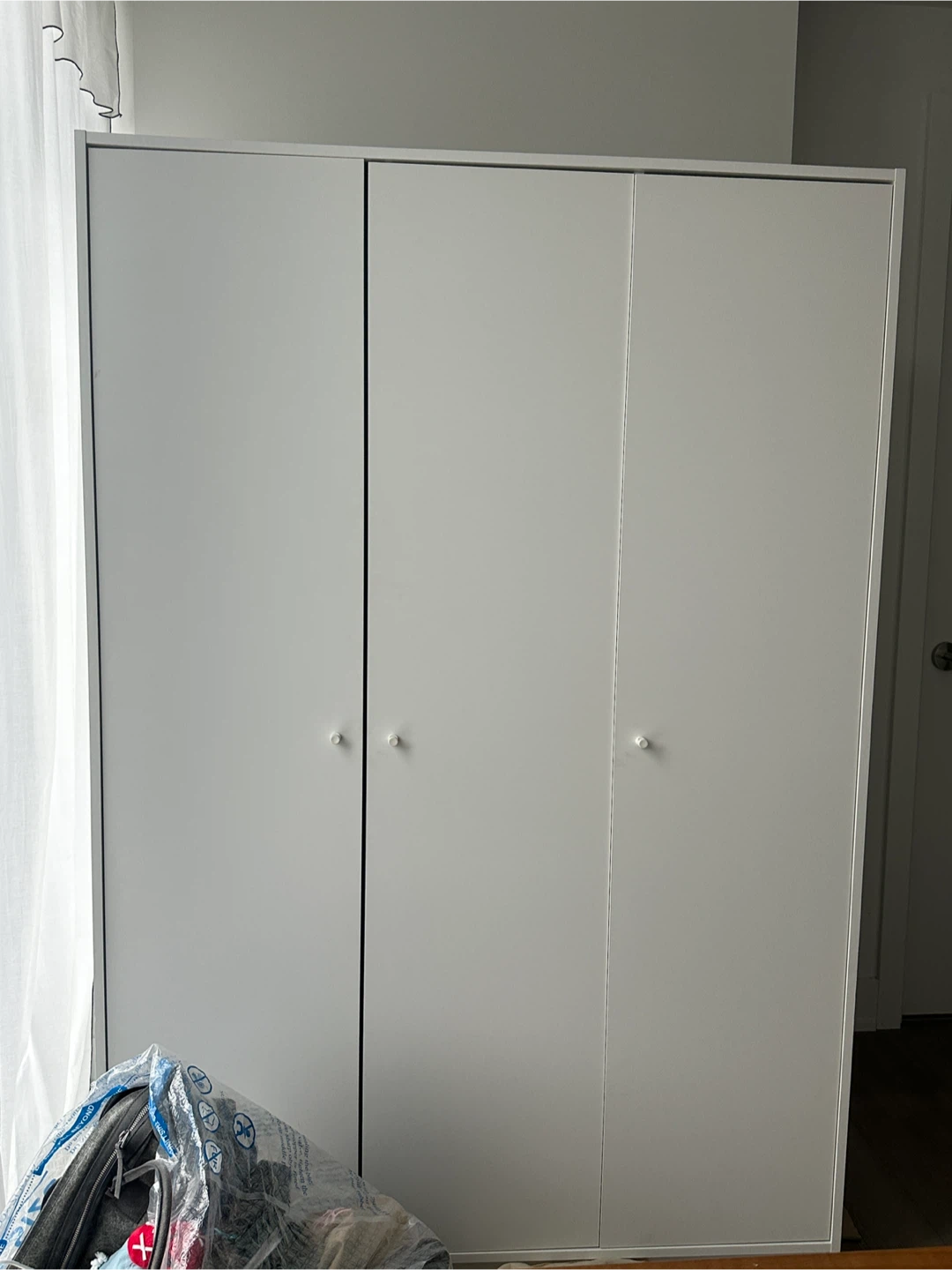 KLEPPSTAD Wardrobe with 3 doors, white - photo 2