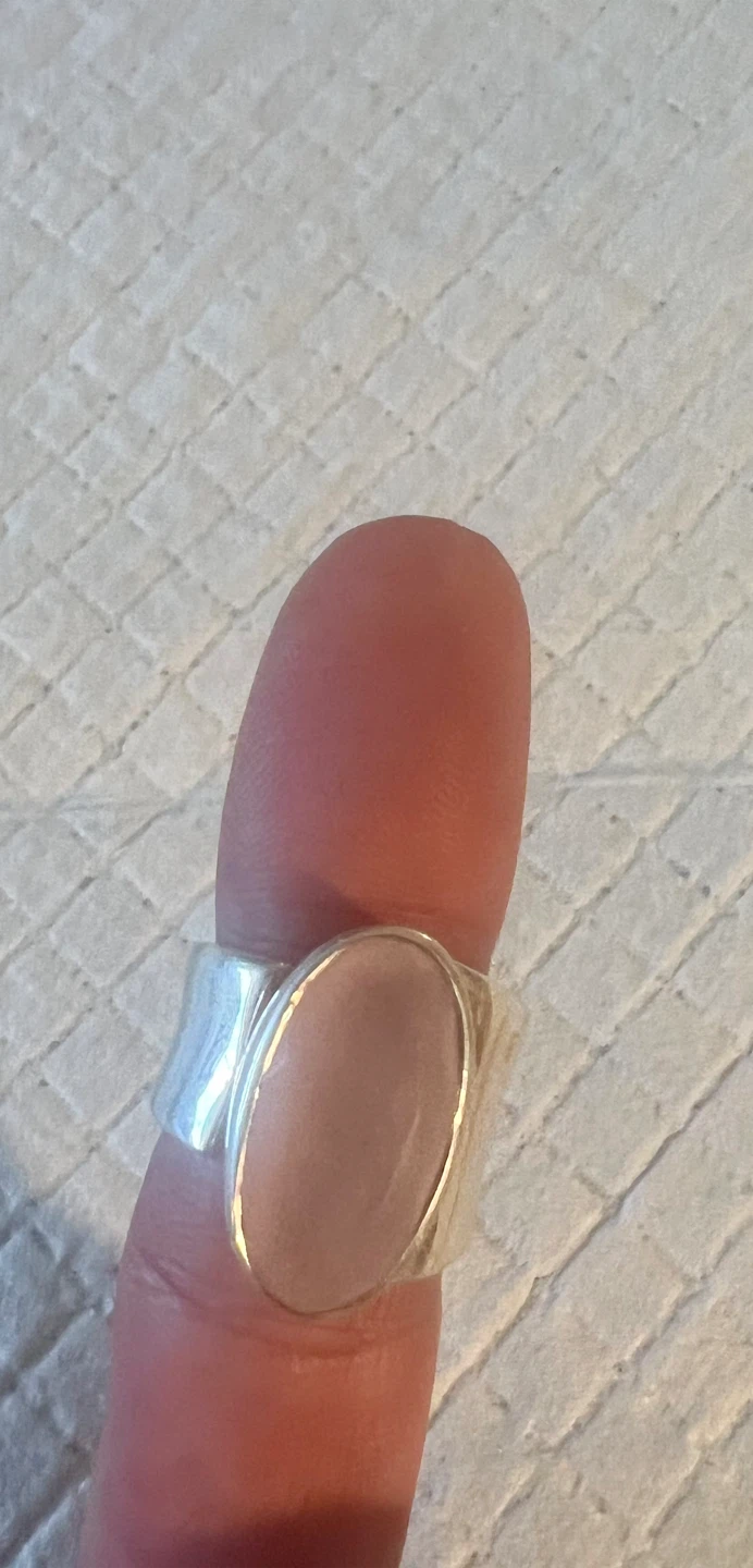 Sterling Silver Pink Quartz Statement Ring