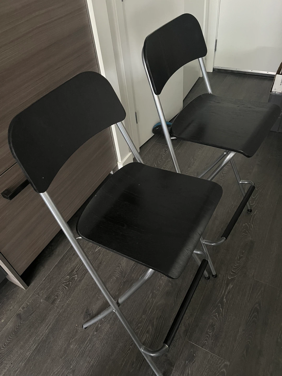 2 Black Bar Stools