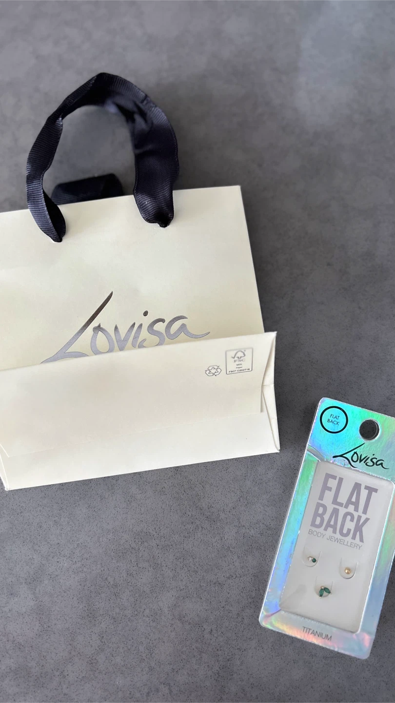 NEW Lovisa Flat Back Cartilage – 16G Titanium (Set of 3) - photo 3