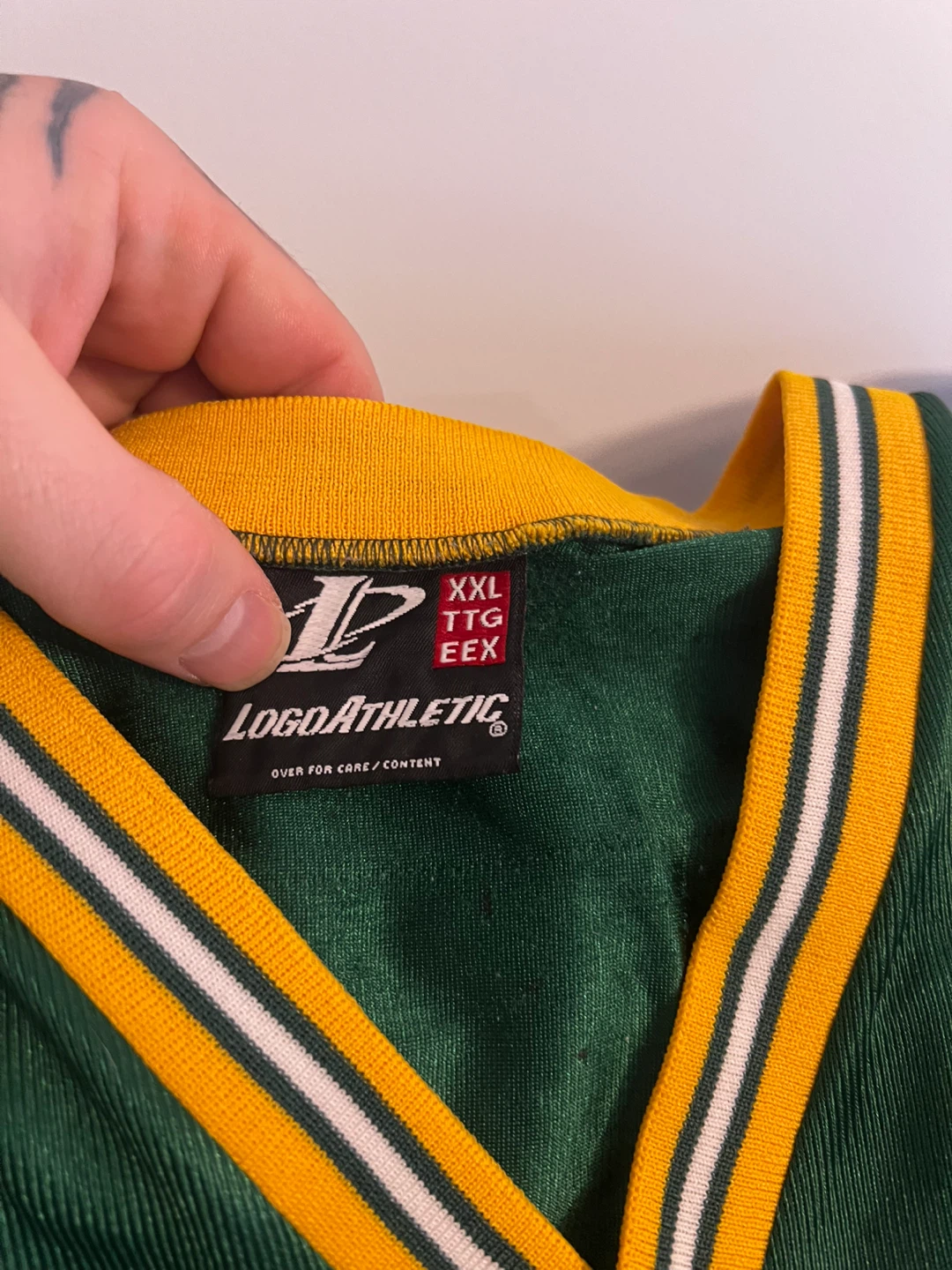 Vintage Logo Athletic Favre #4 Green Football Jersey XXL - photo 5
