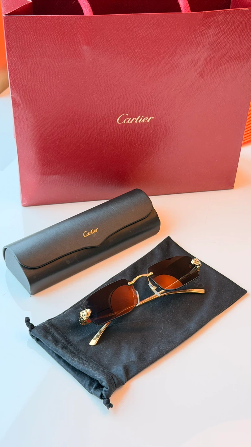 Cartier Panthère de Cartier Rimless Sunglasses