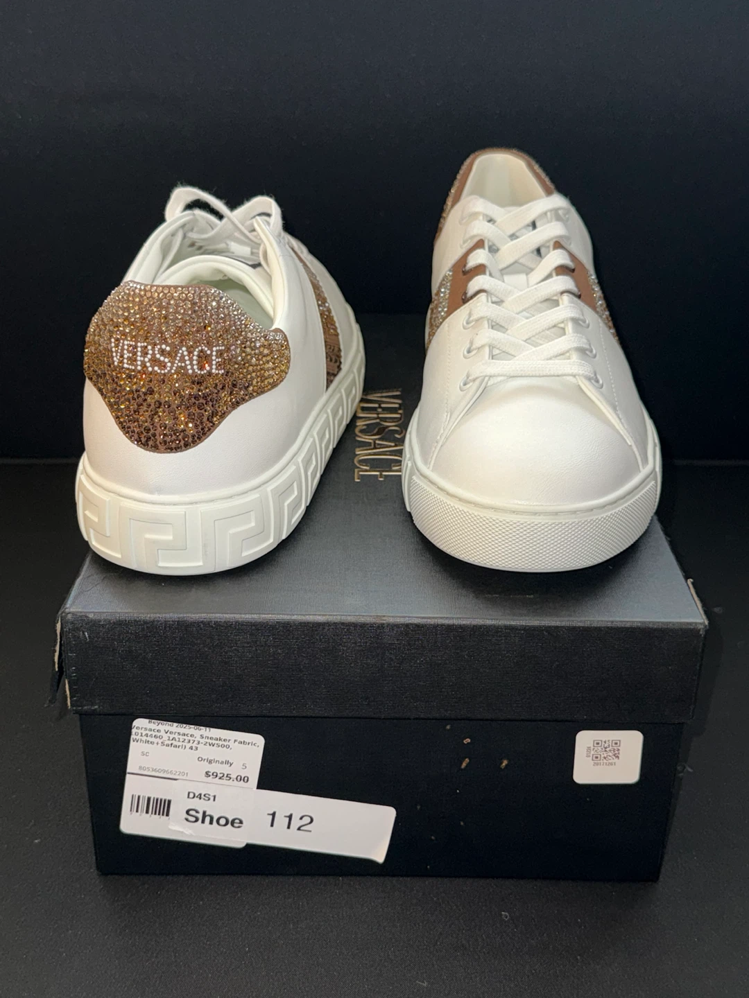 Versace Greca Embellished Nylon Sneakers
