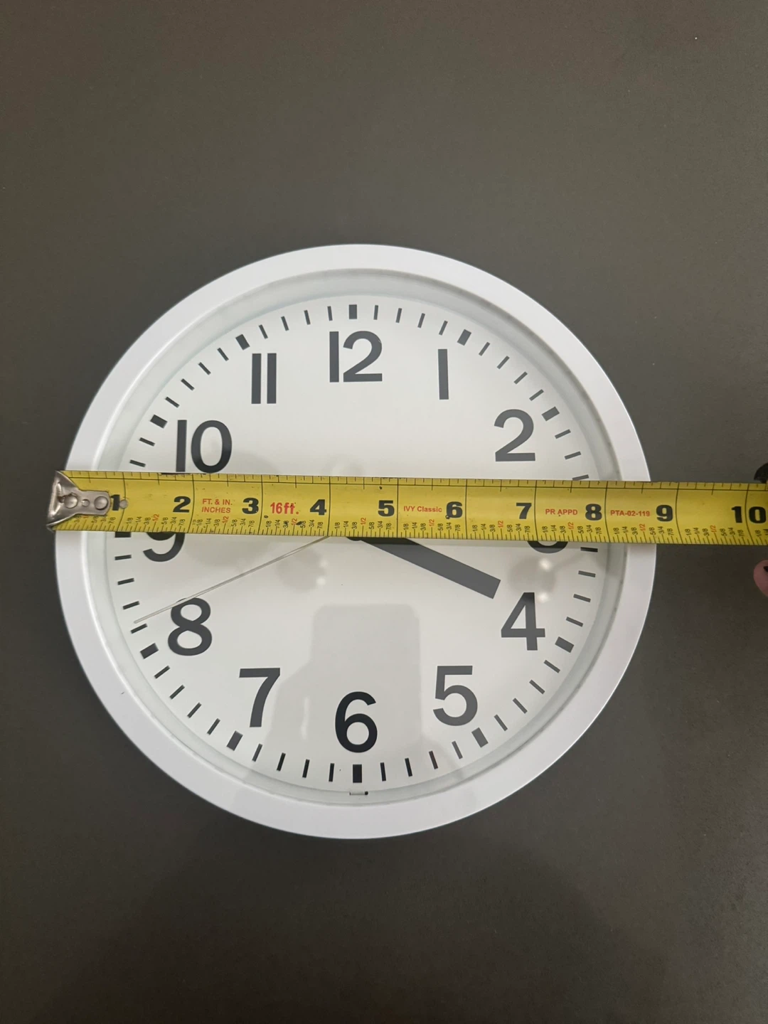 White Round Wall Clock - photo 3