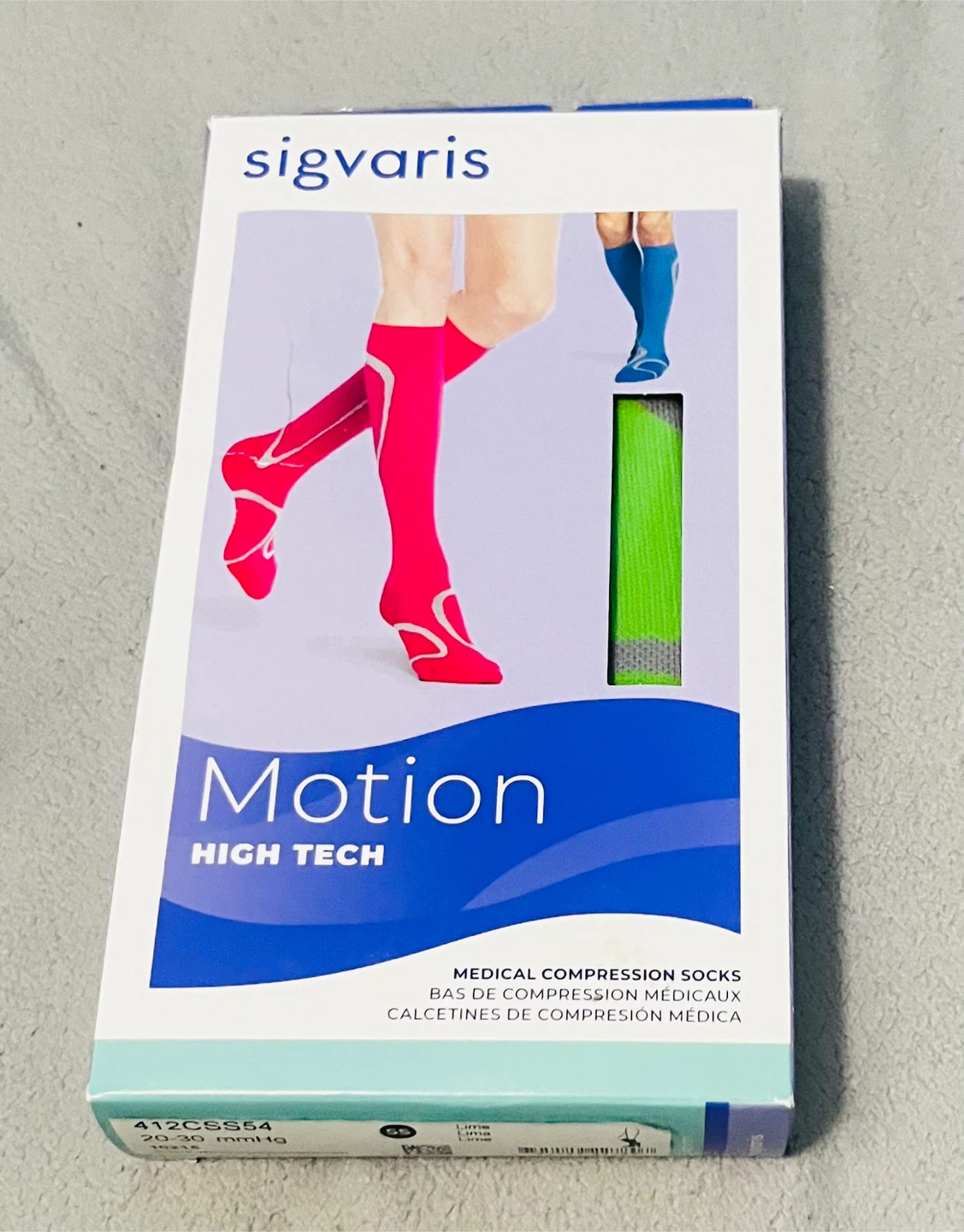 Sigvaris Motion High Tech Medical Compression Socks - Lime