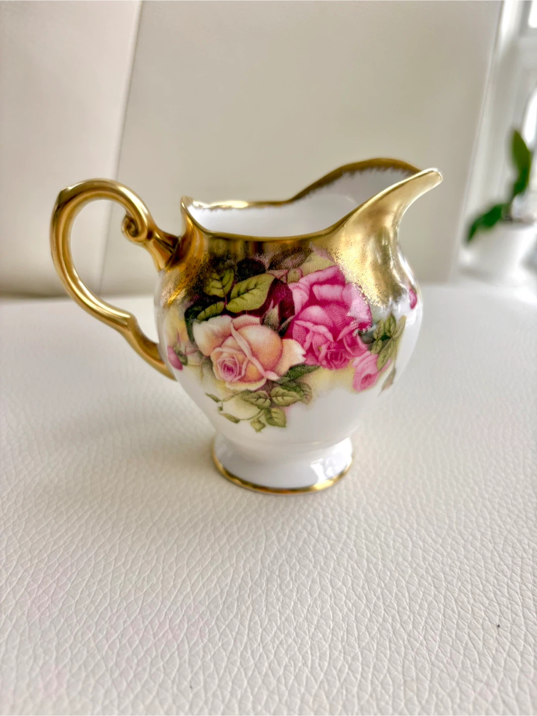 Royal Chelsea Golden Rose Creamer