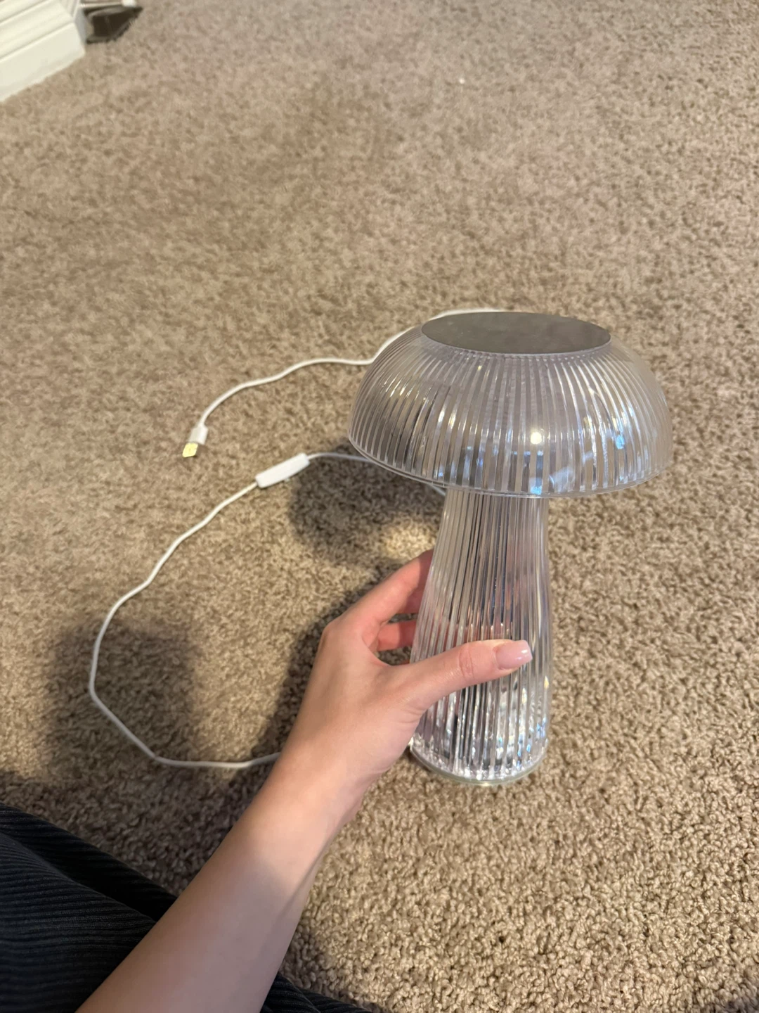 Mushroom Accent Lamp - Clear Acrylic