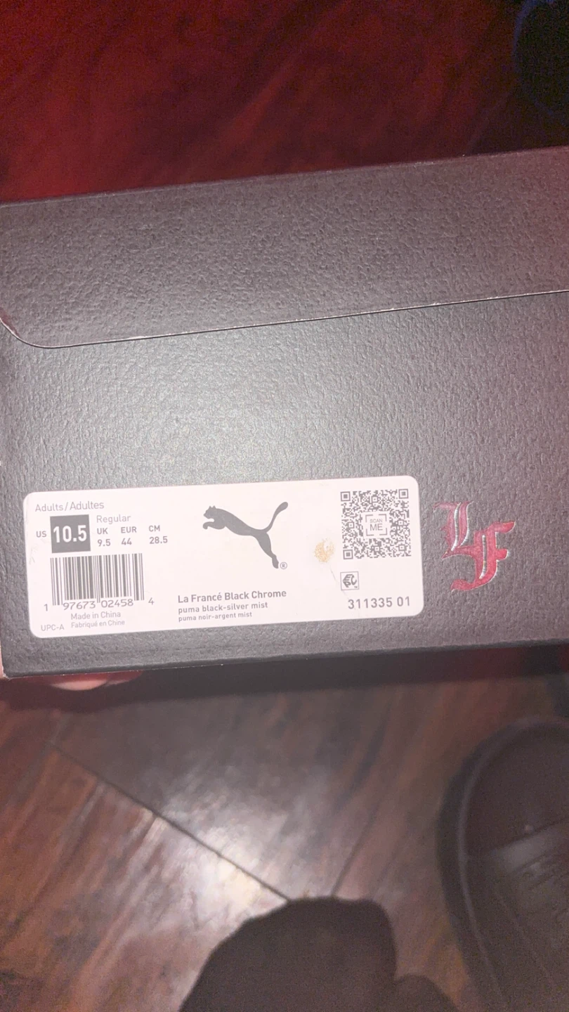 Puma La Franc Black Chrome Sneakers US 10.5