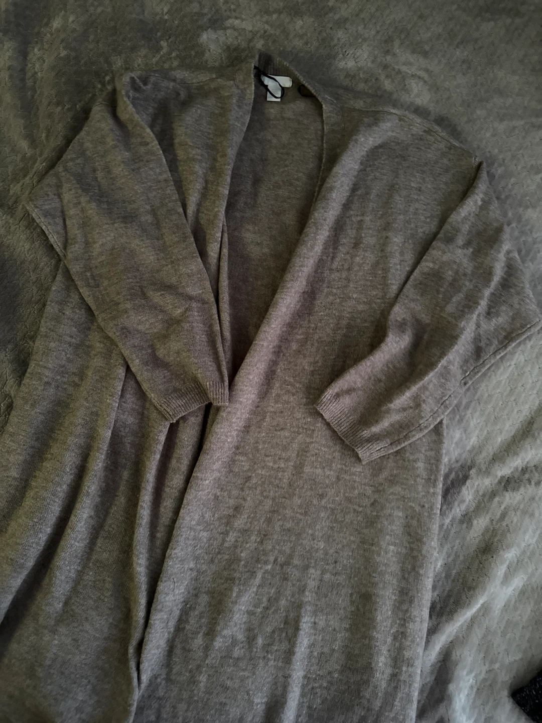 H&M Long Cardigan - Grey - US XXL