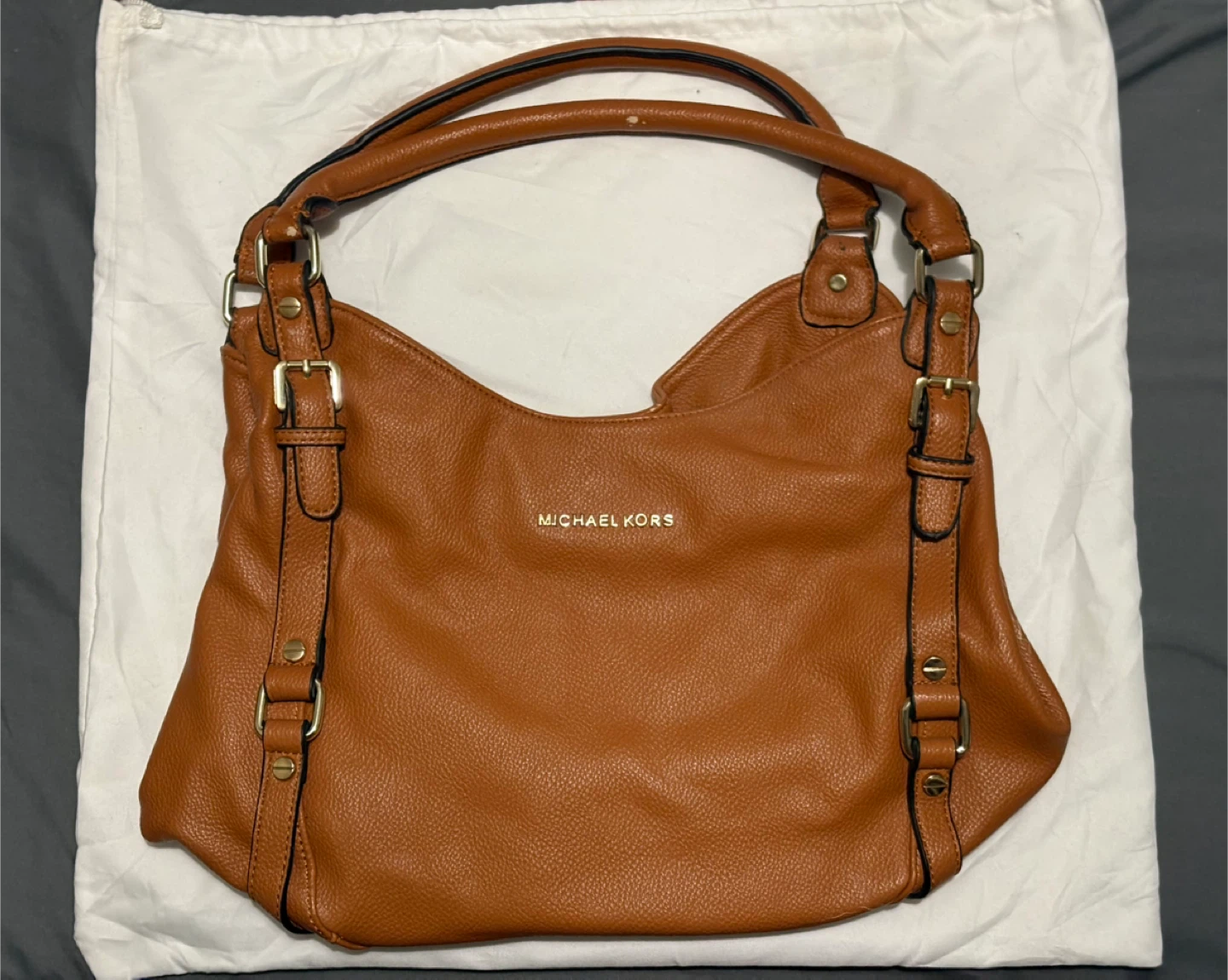 Michael Kors Brown Leather Shoulder Bag