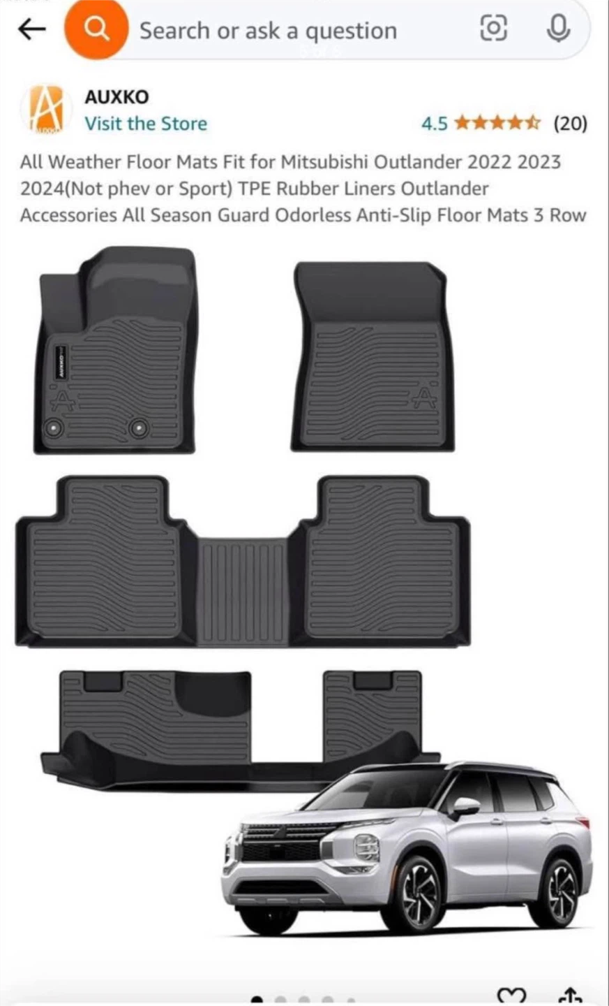 Mitsubishi Outlander 2022-2025 All Weather Floor Liners - photo 5
