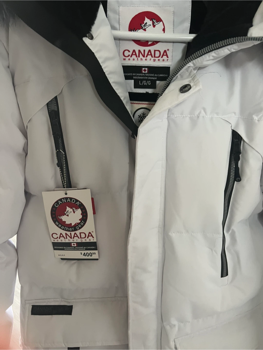 Canada Weathergear White Puffer Parka/brand new Jacket