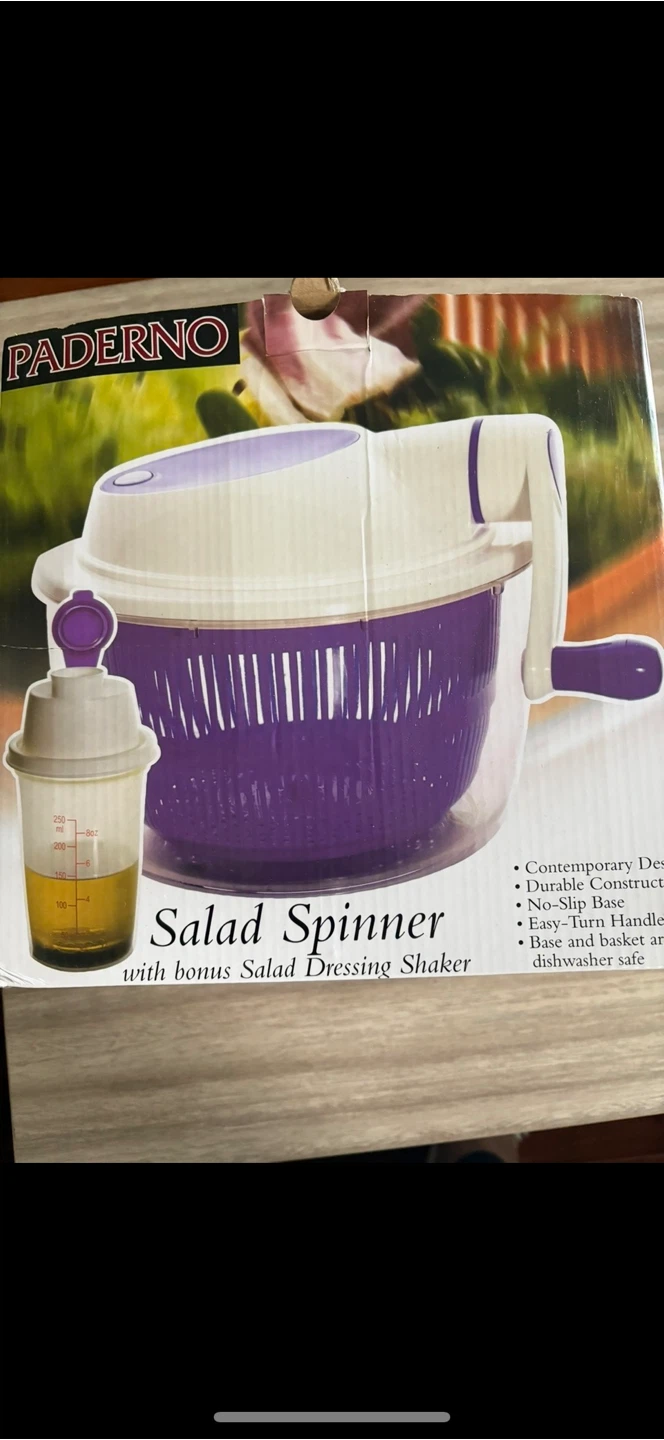 Paderno Salad Spinner with Bonus Salad Dressing Shaker