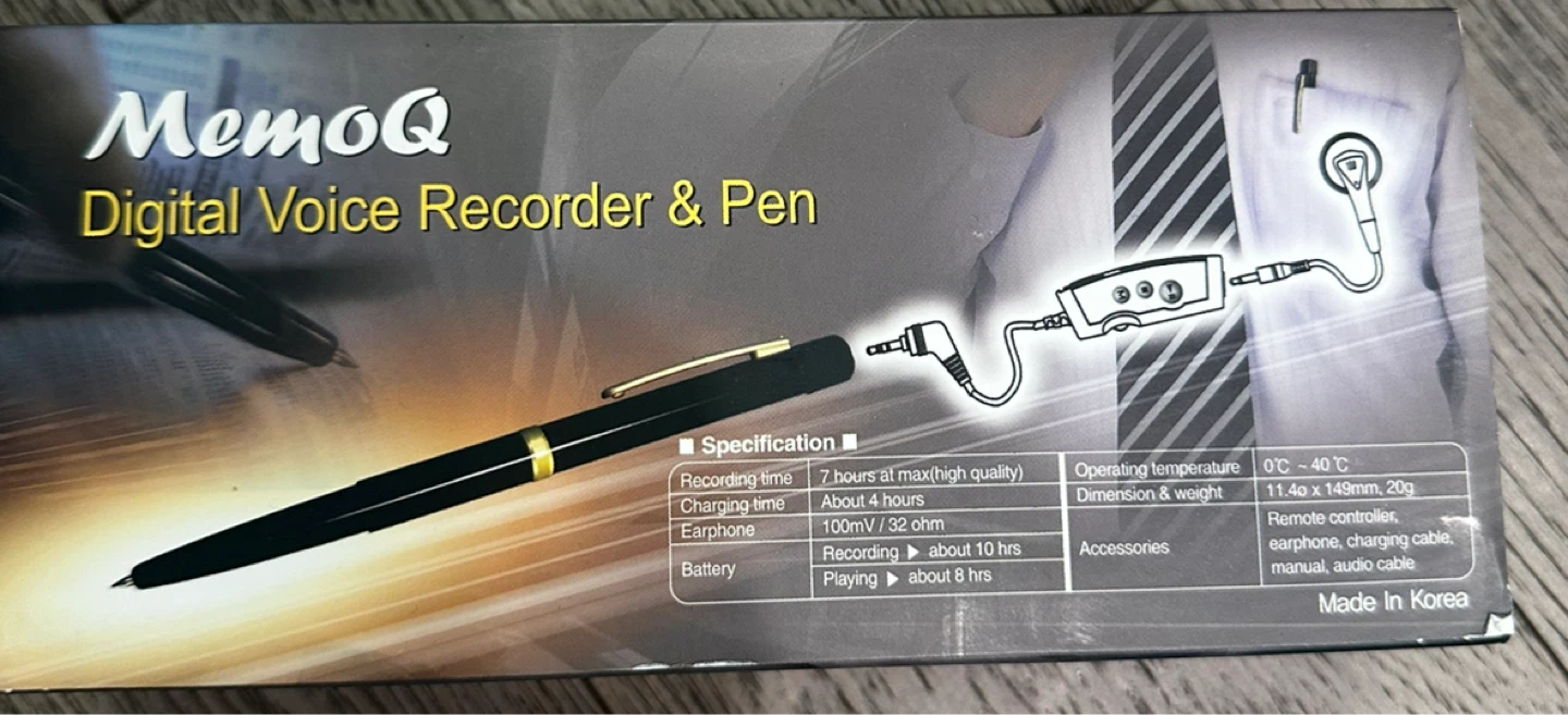 MemoQ MQ-1 Digital Voice Recorder & Pen - photo 3