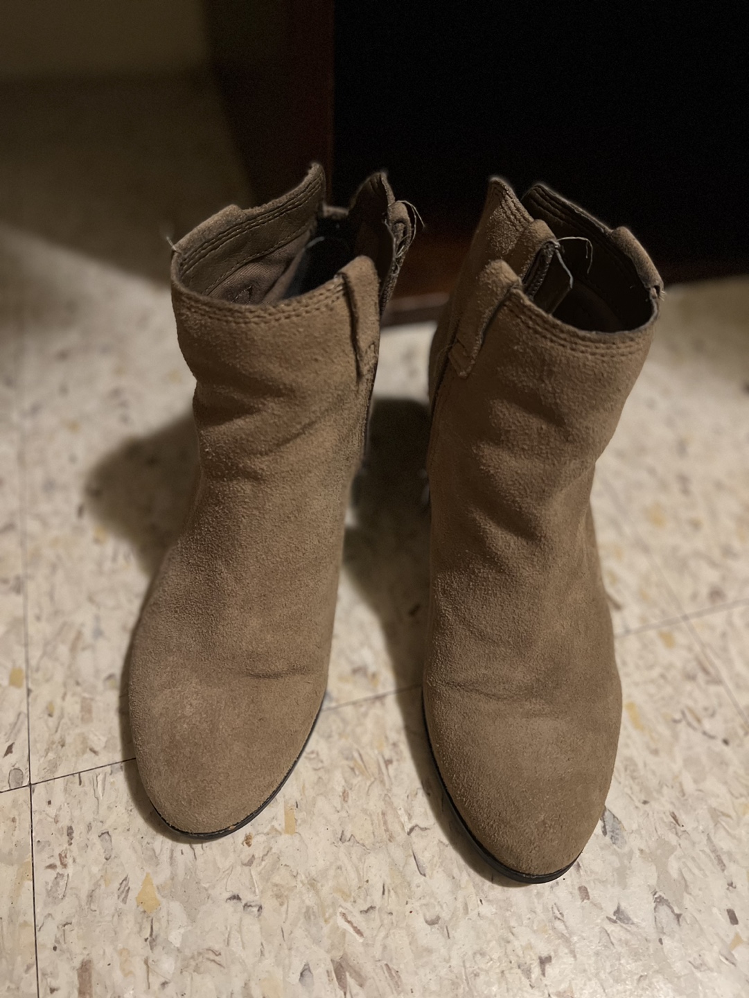 Sam Edelman Tan Suede Ankle Boots-size 7/7.5
