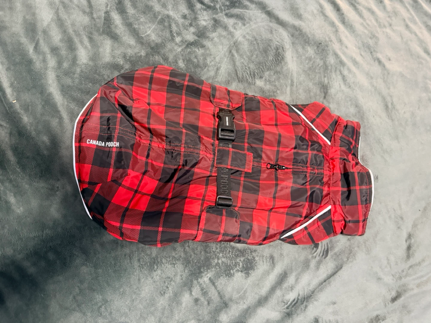Canada Pooch Plaid Dog Jacket