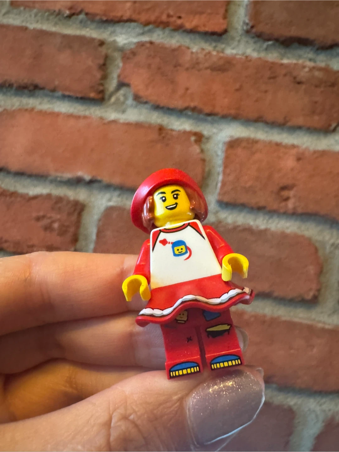 LEGO Minifigure Girl with Red Dress