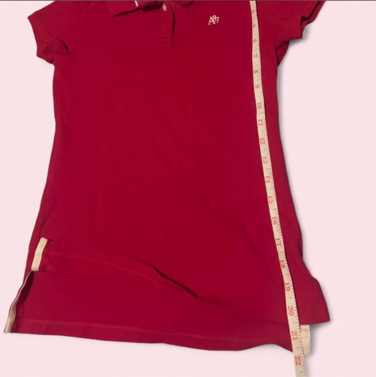 Aéropostale Red Stretch Polo Shirt - Size Medium - photo 4