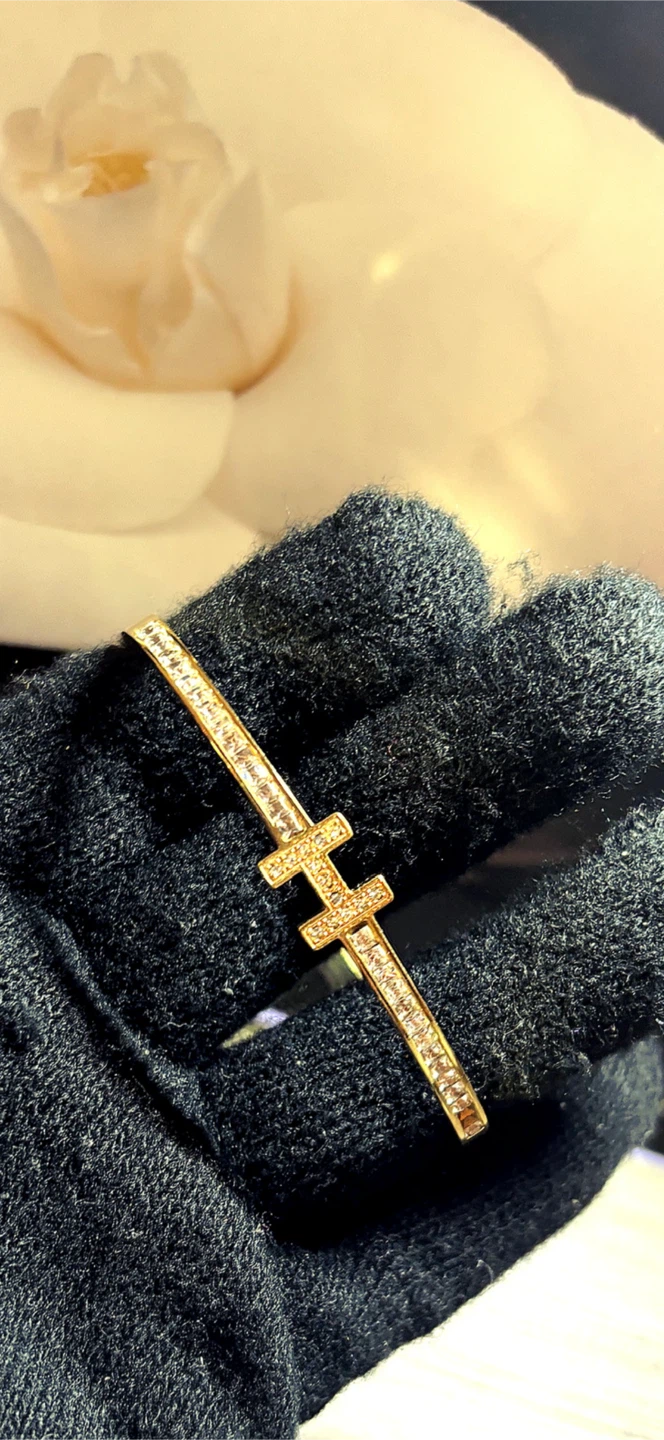 Bangle Bracelet with Double H Design - photo 2