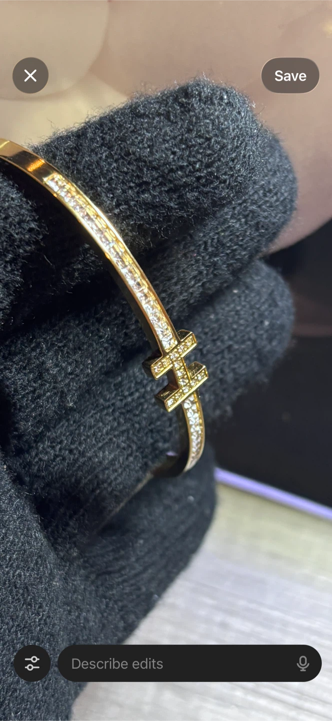 Bangle Bracelet with Double H Design - photo 3