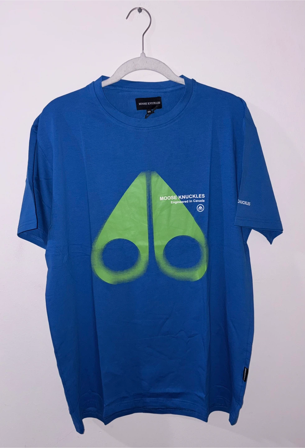 Moose Knuckles Blue T-Shirt Size 3XL