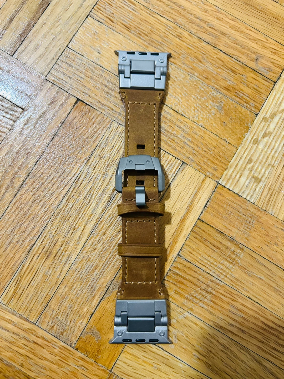 Brown Leather Watch Band for Apple Watch