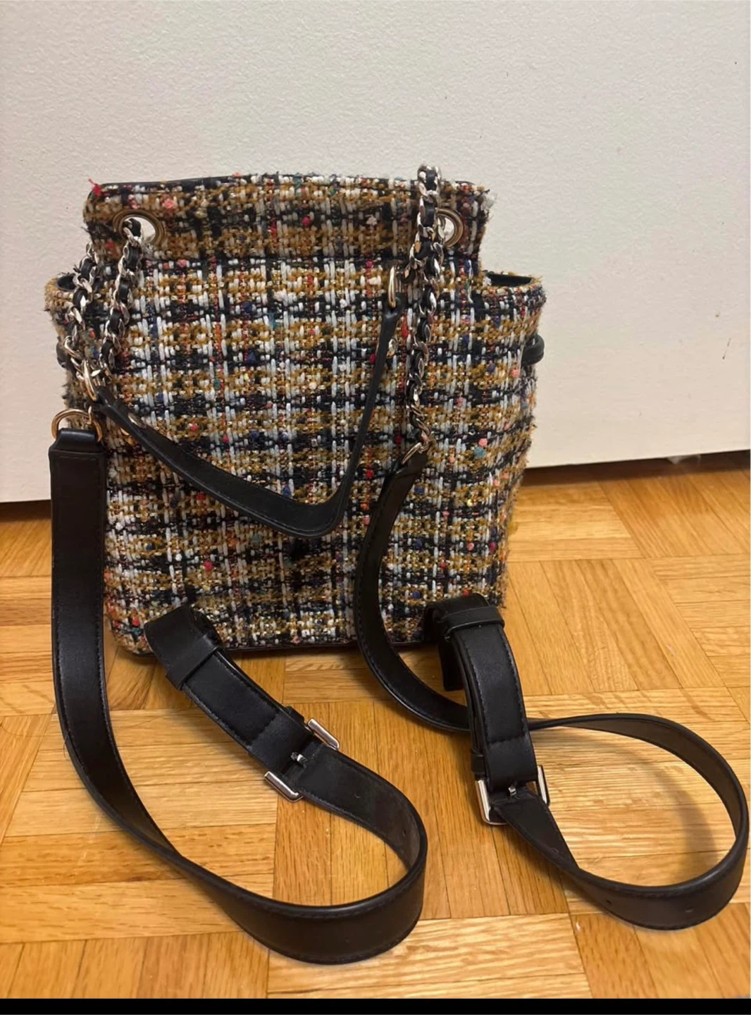 Guess Tweed Backpack Purse - photo 3