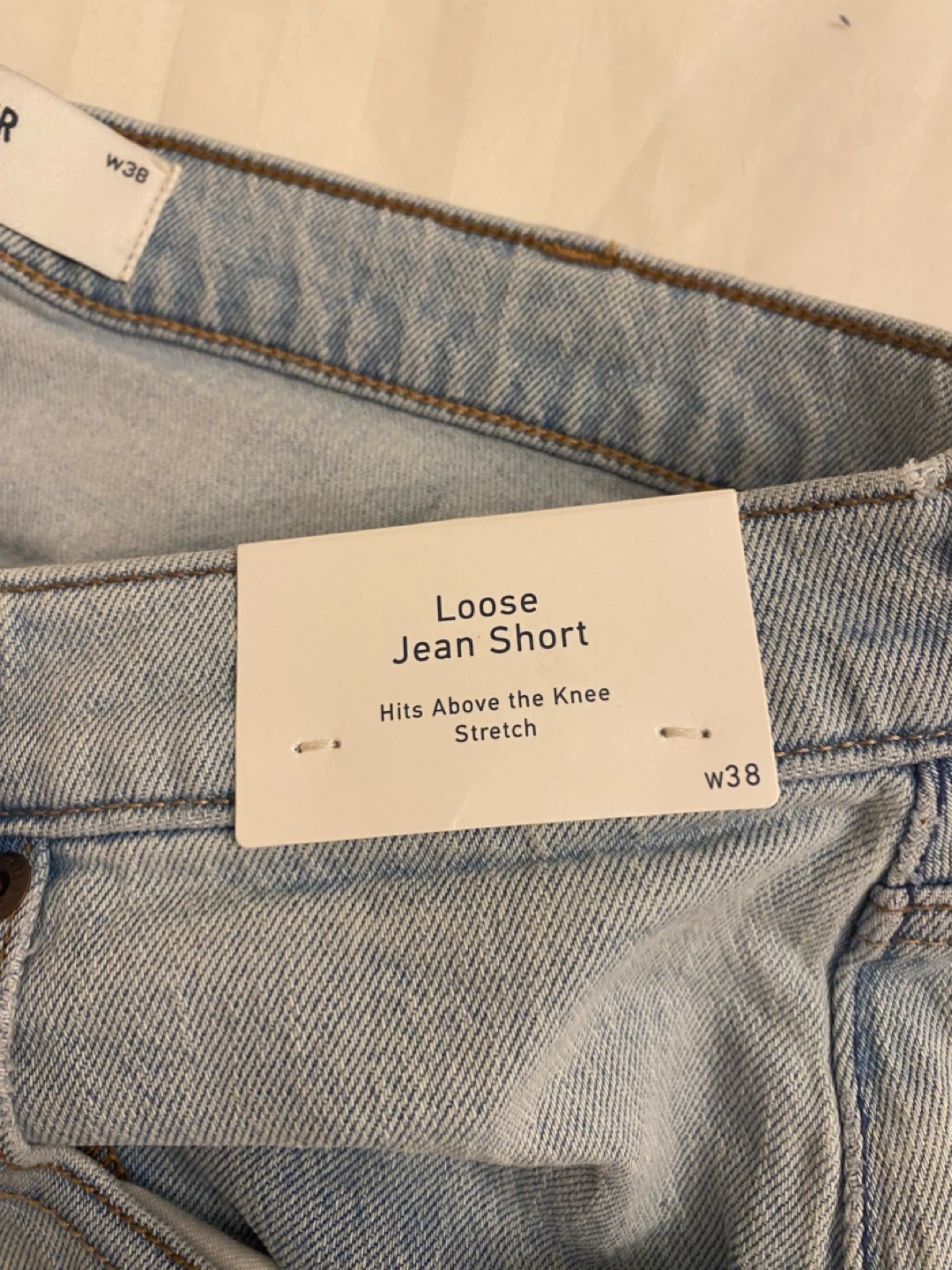 New Hollister Loose Jean Shorts/Jorts Light Blue, Size 38, Baggy - photo 4