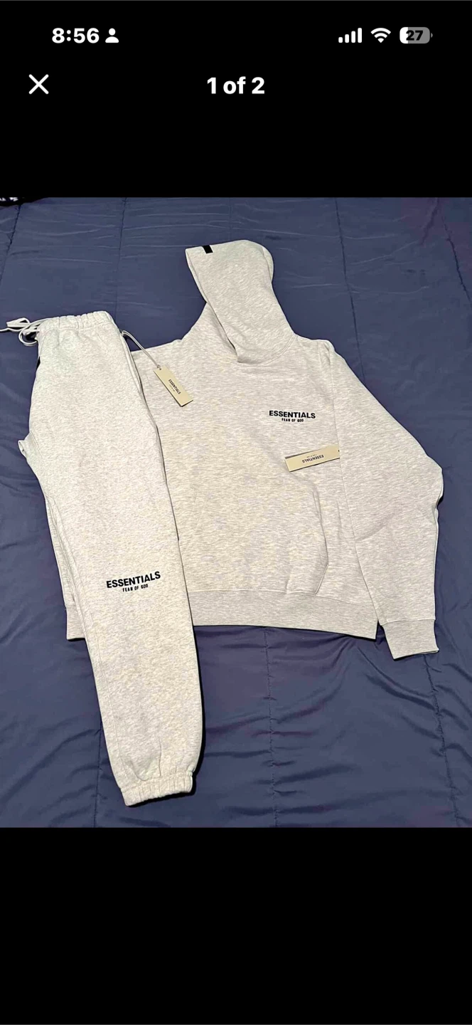 ESSENTIALS Fear of God Hoodie and Sweatpants Set - Grey - photo 2