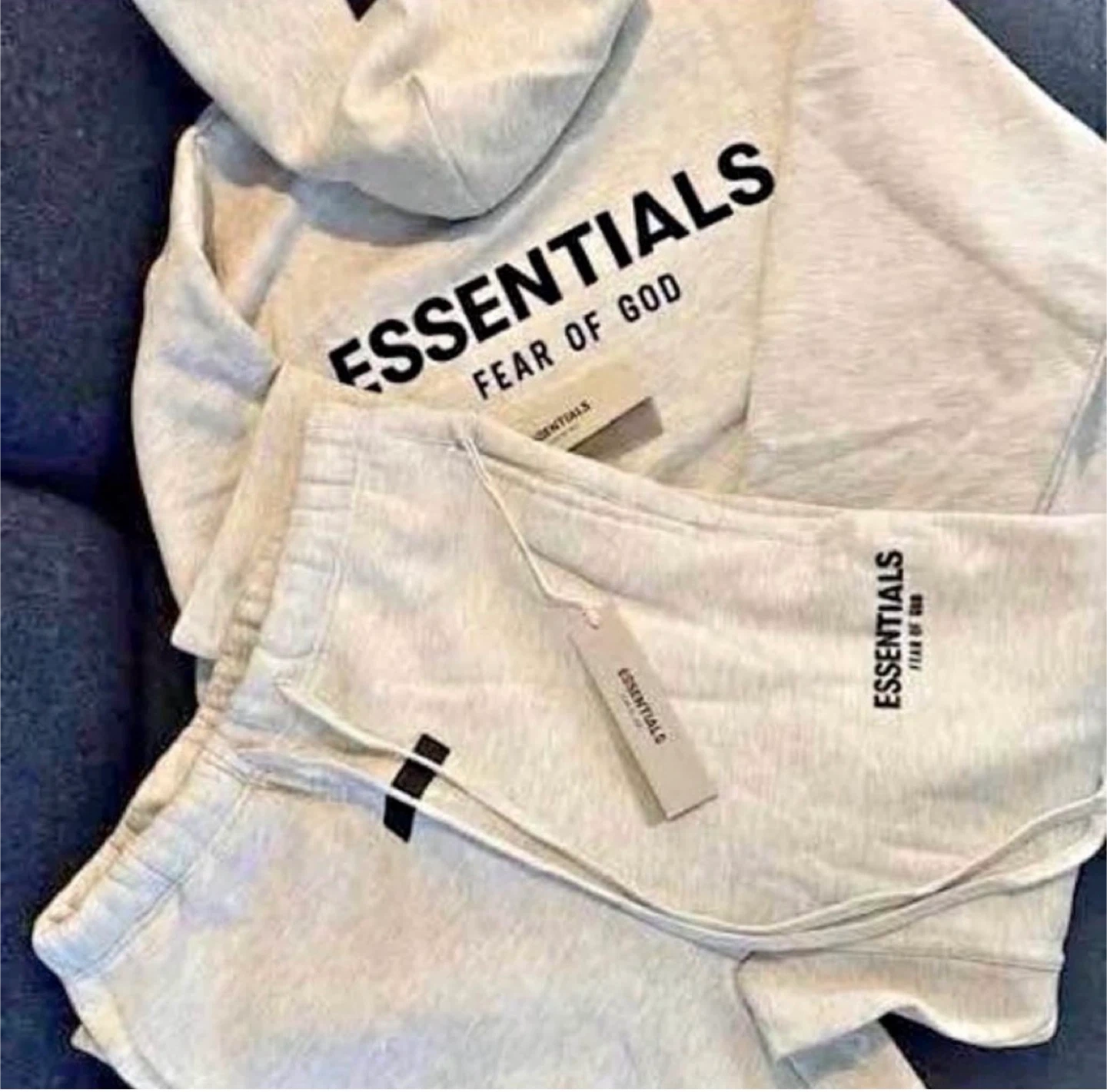 ESSENTIALS Fear of God Hoodie and Sweatpants Set - Grey