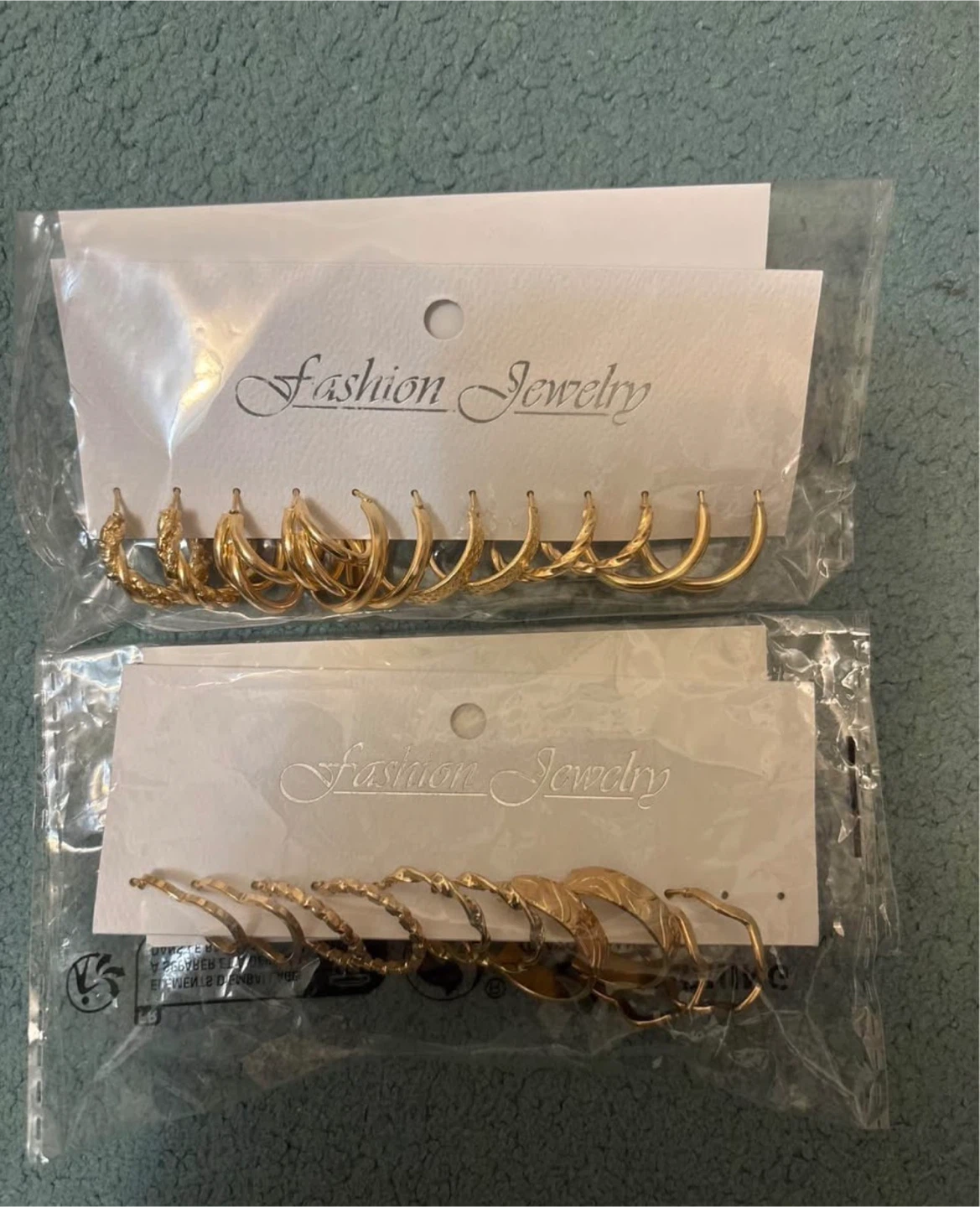 Gold Hoop Earring Set