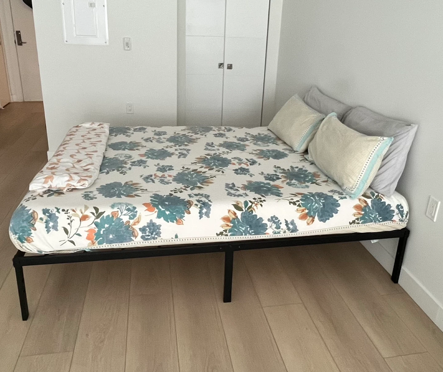 Black Metal Queen size Bed Frame