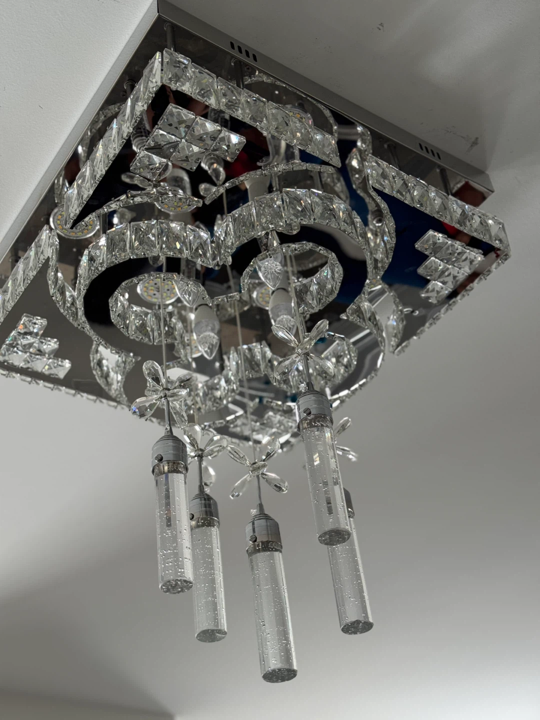Crystal Flush Mount Ceiling Light Fixture