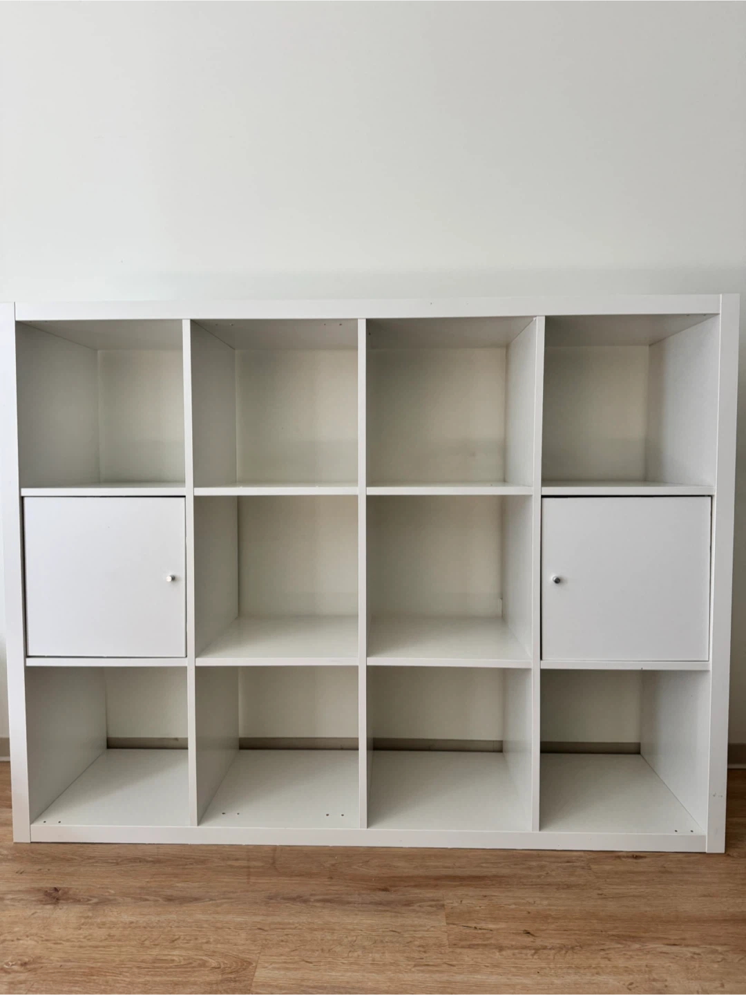 IKEA Kallax White 12-Cube Storage Shelf with 2 Doors - photo 2