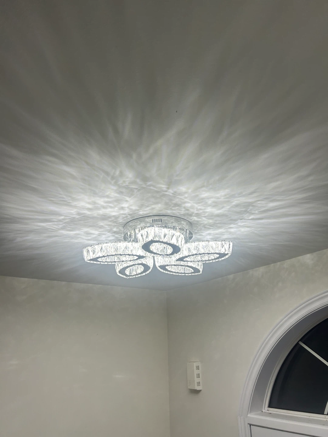 Crystal Flush Mount Ceiling Light Fixture