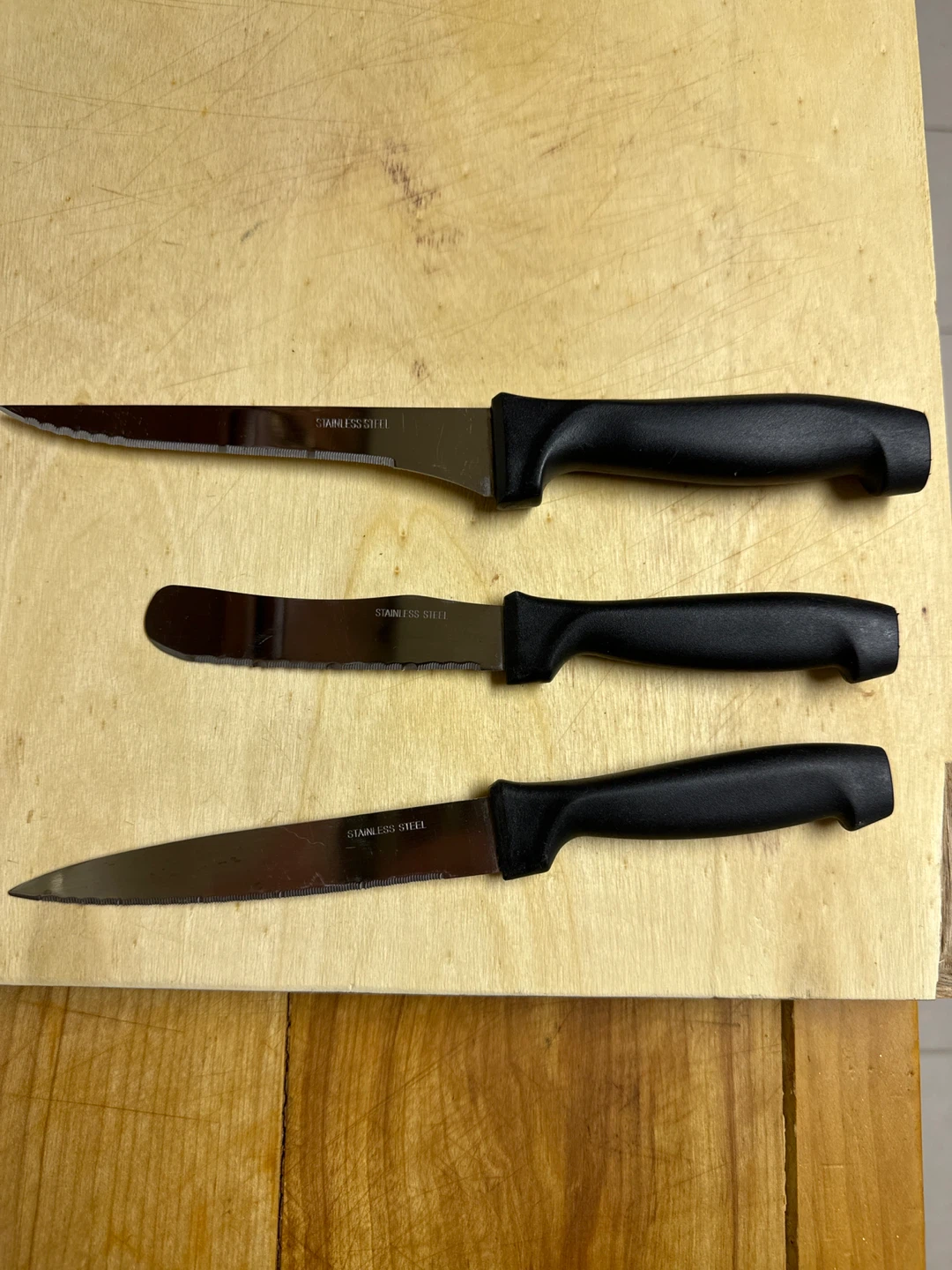 3 Stainless Steel Knives