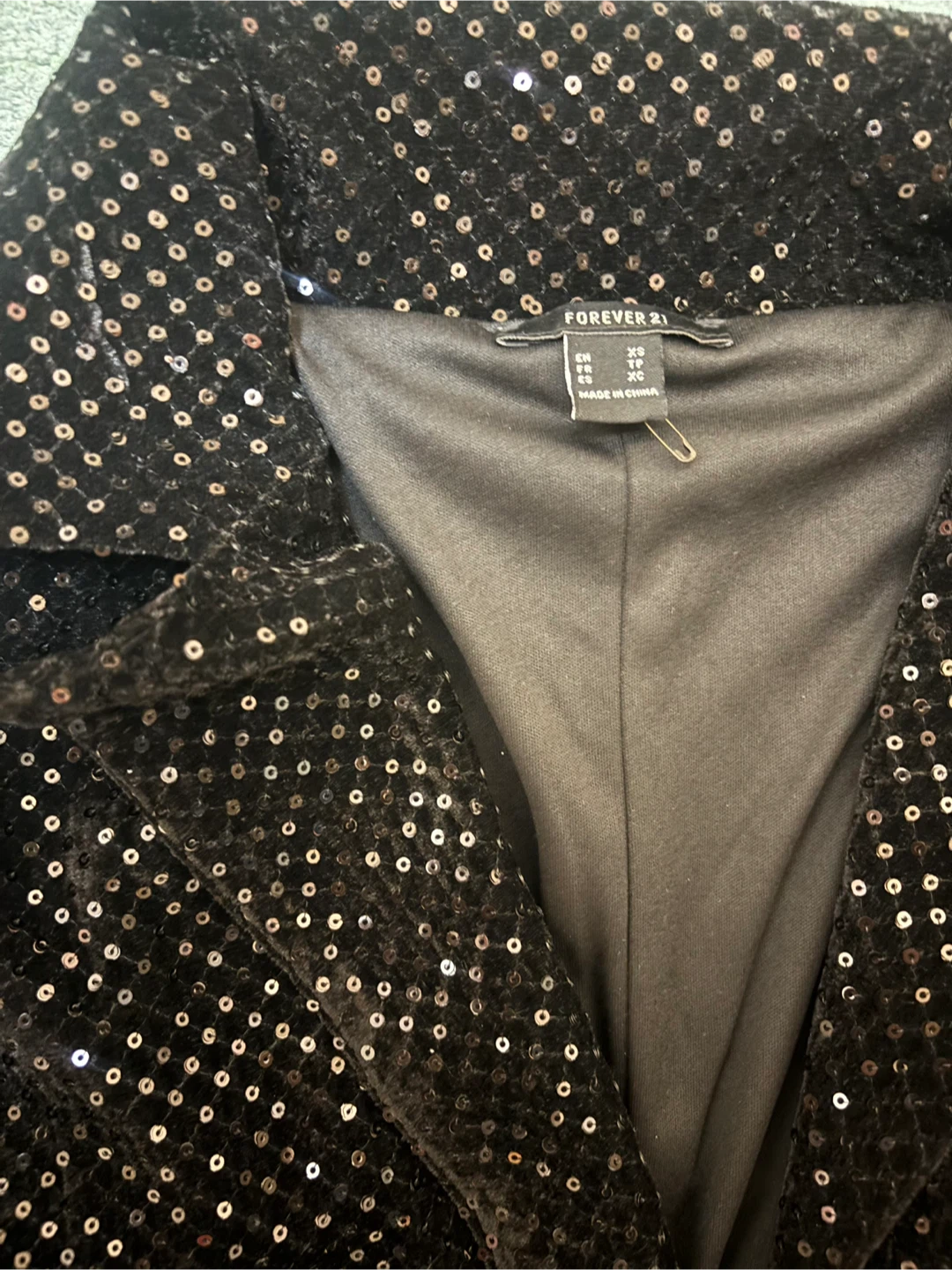Forever 21 Sequin Blazer Jacket XS - photo 2
